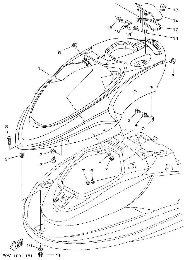 Yamaha A1 ENGINE HATCH 1 parts diagram